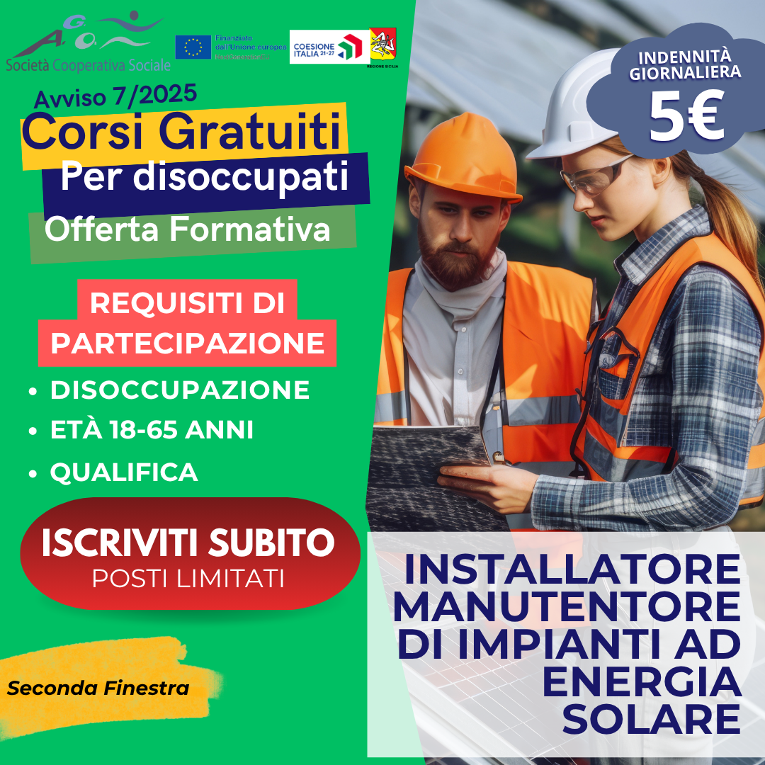 Installatore manutentore di impianti ad energia solare