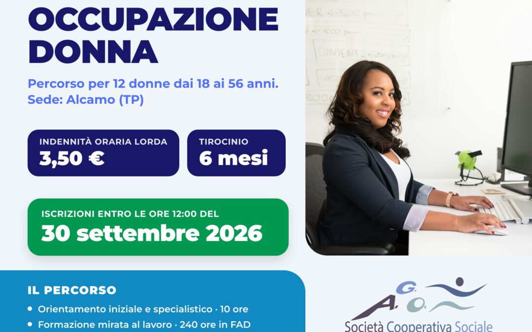 AVVISO 23/2024 – OCCUPAZIONE DONNA – BANDO SELEZIONE ALLIEVI